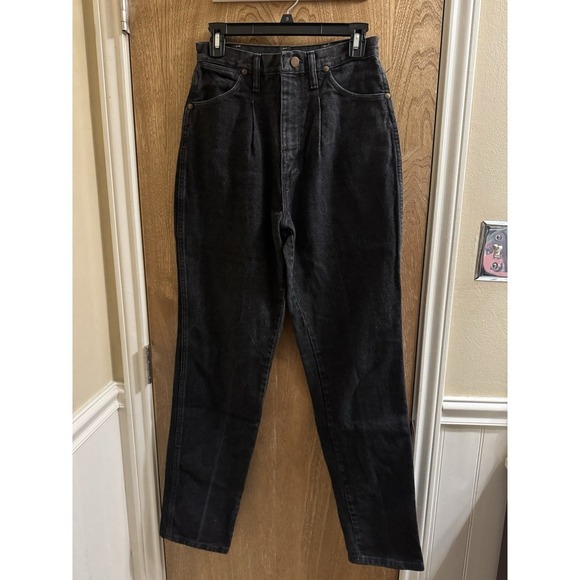 Wrangler Denim - Vintage Wrangler Black Denim Jeans Women's Size 11 34" Long Made In USA Western